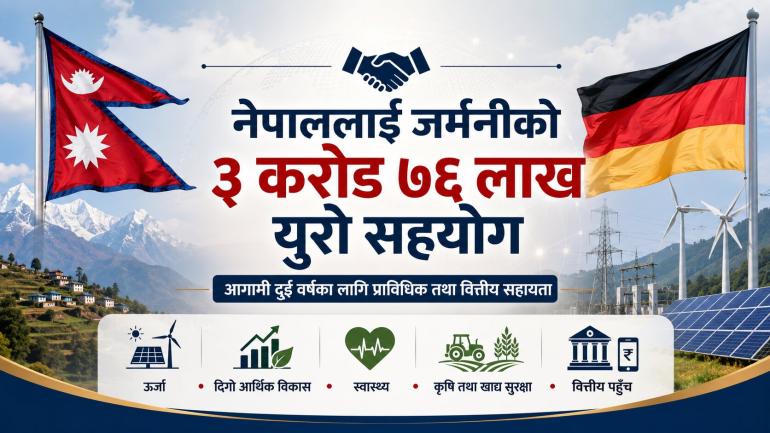 नेपाललाई जर्मनीको ३ करोड ७६ लाख युरो सहयोग घोषणा